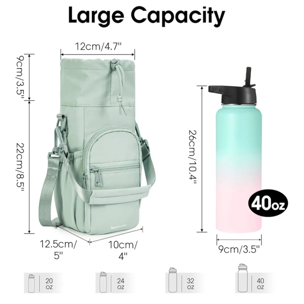 Green Water Bottle Crossbody Bag